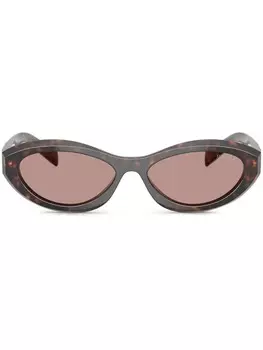Солнцезащитные очки черепаховой расцветки Prada Eyewear, коричневый