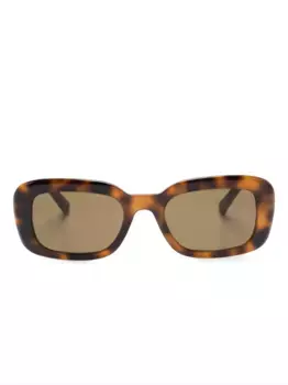 Солнцезащитные очки черепаховой расцветки Saint Laurent Eyewear, коричневый