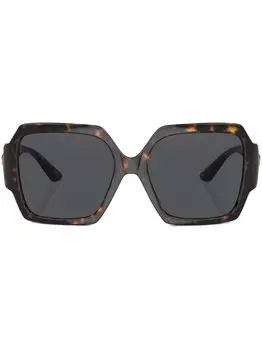 Солнцезащитные очки черепаховой расцветки Versace Eyewear, зеленый
