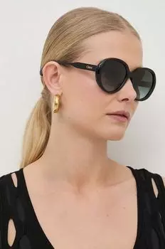 Солнцезащитные очки Chlo Chloe, черный