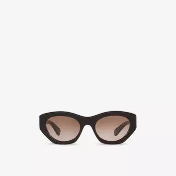 Солнцезащитные очки Chloe «кошачий глаз» из ацетата, коричневый