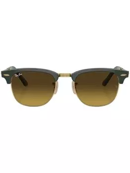 Солнцезащитные очки Clubmaster в квадратной оправе Ray-Ban, зеленый
