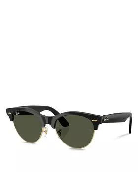 Солнцезащитные очки Clubmaster Way Round, 54 мм Ray-Ban, зеленый