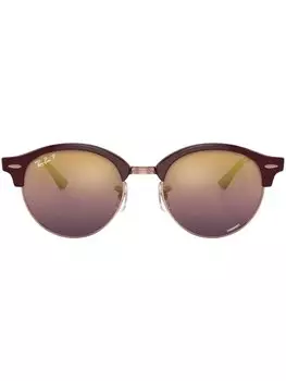Солнцезащитные очки Clubround с затемненными линзами Ray-Ban, красный