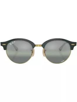 Солнцезащитные очки Clubround с затемненными линзами Ray-Ban, зеленый