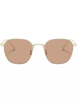 Солнцезащитные очки Clyne в квадратной оправе Oliver Peoples, золотистый