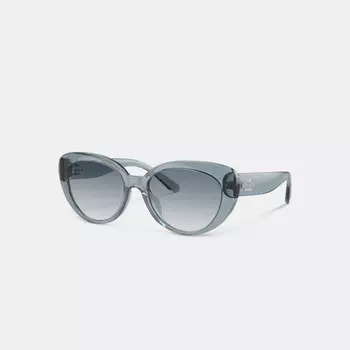 Солнцезащитные очки COACH Cateye, цвет Transparent Blue