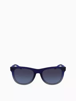 Солнцезащитные очки Colorblock Modified Rectangle Sunglasses Calvin Klein, синий/серый