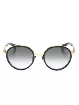 Солнцезащитные очки Croissy в круглой оправе Balmain Eyewear, черный