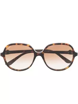 Солнцезащитные очки CT0350S в массивной оправе Cartier Eyewear, коричневый