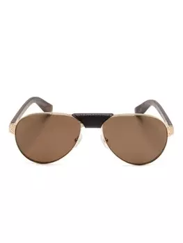 Солнцезащитные очки CT0495S Cartier Eyewear, коричневый