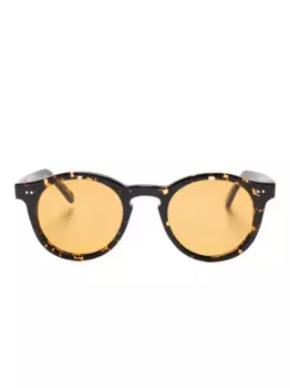 Солнцезащитные очки Danny в круглой оправе из черепаховой кожи Family Affair, коричневый