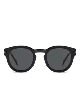 Солнцезащитные очки DAVID BECKHAM EYEWEAR в круглой оправе, черный