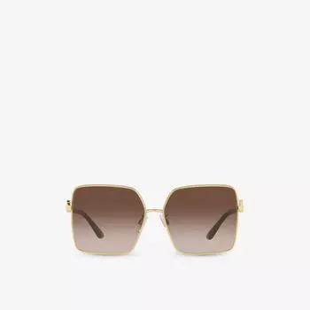 Солнцезащитные очки Dg2279 в квадратной оправе из металла Dolce & Gabbana, золотой