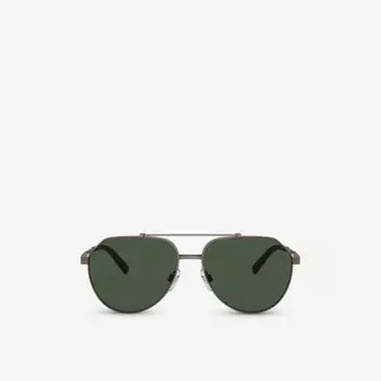 Солнцезащитные очки dg2288 в стальной оправе Dolce & Gabbana, коричневый