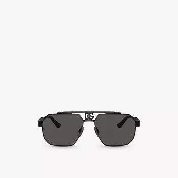 Солнцезащитные очки dg2294 в стальной оправе Dolce & Gabbana, черный