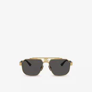 Солнцезащитные очки dg2294 в стальной оправе Dolce & Gabbana, желтый