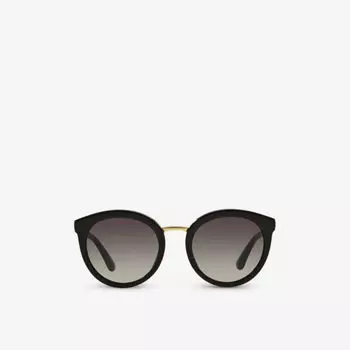 Солнцезащитные очки dg4268 в круглой оправе из ацетата ацетата Dolce & Gabbana, черный