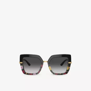 Солнцезащитные очки dg4373 в квадратной оправе из ацетата ацетата Dolce & Gabbana, черный