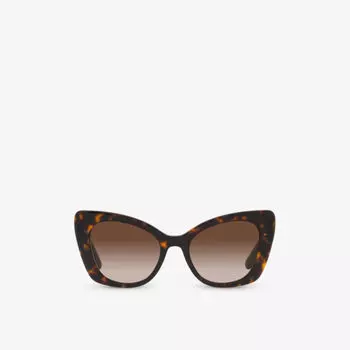 Солнцезащитные очки dg4405 в ацетатной оправе-бабочке Dolce & Gabbana, коричневый