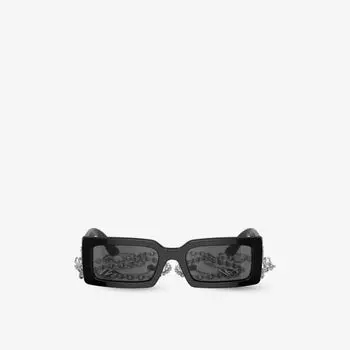 Солнцезащитные очки dg4413 в квадратной оправе из ацетата ацетата Dolce & Gabbana, черный
