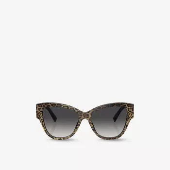 Солнцезащитные очки DG4449 в ацетатной оправе-бабочке Dolce & Gabbana, мультиколор
