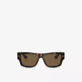 Солнцезащитные очки dg4451 в прямоугольной оправе из ацетата ацетата Dolce & Gabbana, коричневый