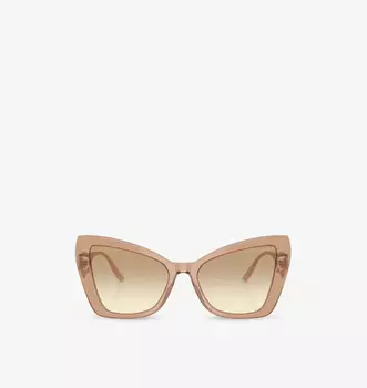Солнцезащитные очки Dg4489 «кошачий глаз» из ацетата Dolce & Gabbana, коричневый