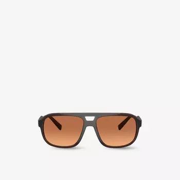 Солнцезащитные очки dg6179 в нейлоновой оправе-пилоте Dolce & Gabbana, коричневый