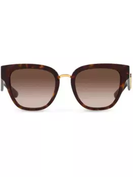 Солнцезащитные очки DG Crossed Dolce & Gabbana Eyewear, коричневый