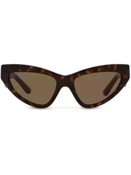 Солнцезащитные очки DG Crossed в оправе 'кошачий глаз' Dolce & Gabbana Eyewear, коричневый