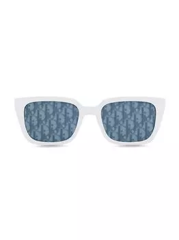 Солнцезащитные очки Dior B27 S21 53MM с геометрическим рисунком Dior, белый