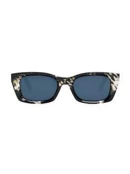 Солнцезащитные очки Diormidnight S3I 52MM прямоугольной формы Dior, красный