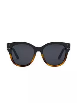 Солнцезащитные очки Diorsignature B6F 55MM в форме бабочки Dior, черный