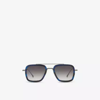 Солнцезащитные очки Dita "авиатор" в металлической оправе, синий