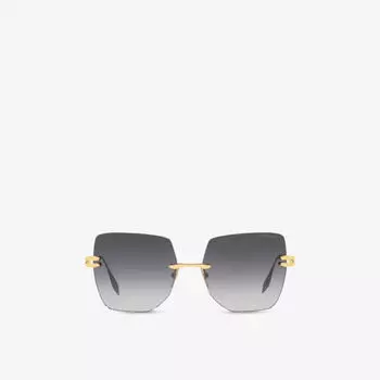 Солнцезащитные очки Dita с асимметричной металлической оправой, золотой