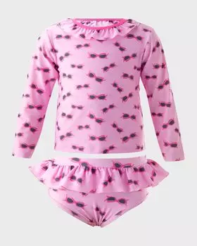 Солнцезащитные очки для девочек, купальник из двух частей, рашгард, размер 2–10 Rachel Riley, цвет Pink