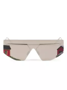 Солнцезащитные очки для подиума Prada Eyewear, серебряный