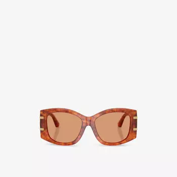 Солнцезащитные очки Dolce & Gabbana "бабочка" с оправой из ацетата, коричневый