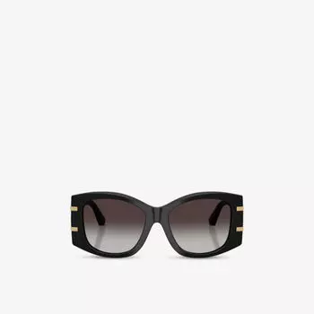 Солнцезащитные очки Dolce & Gabbana "бабочка" с оправой из ацетата, черный