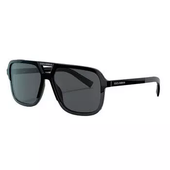 Солнцезащитные очки Dolce & Gabbana DG 4354 193481 61 мм, квадратные, унисекс, черный