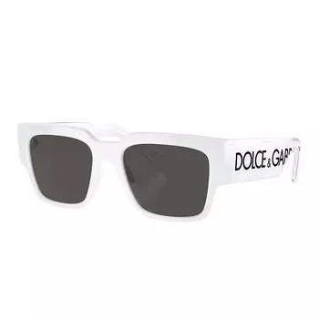 Солнцезащитные очки Dolce & Gabbana DG 6184 331287 52 мм унисекс квадратные, белый