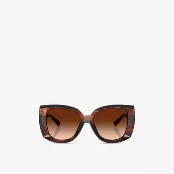 Солнцезащитные очки Dolce & Gabbana с квадратной оправой из ацетата, красный
