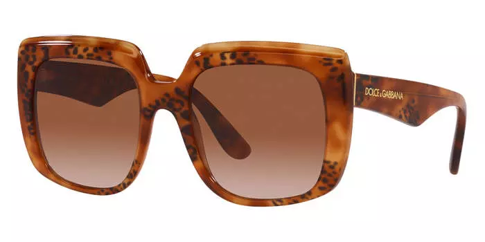 Солнцезащитные очки Dolce & Gabbana женские 54 мм, цвет havana leo