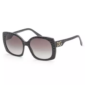 Солнцезащитные очки Dolce & Gabbana женские 58 мм черные текстурные Cocco