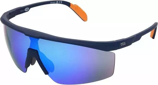 Солнцезащитные очки Dsg с полуоправой и щитками, темно-синий