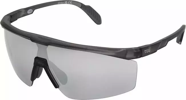 Солнцезащитные очки Dsg с полуоправой и щитками, серый/черный