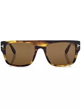 Солнцезащитные очки Dunning в прямоугольной оправе TOM FORD Eyewear, коричневый