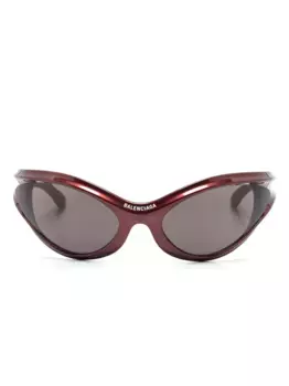 Солнцезащитные очки Dynamo в круглой оправе Balenciaga Eyewear, розовый