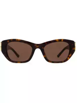 Солнцезащитные очки Dynasty в квадратной оправе Balenciaga Eyewear, коричневый